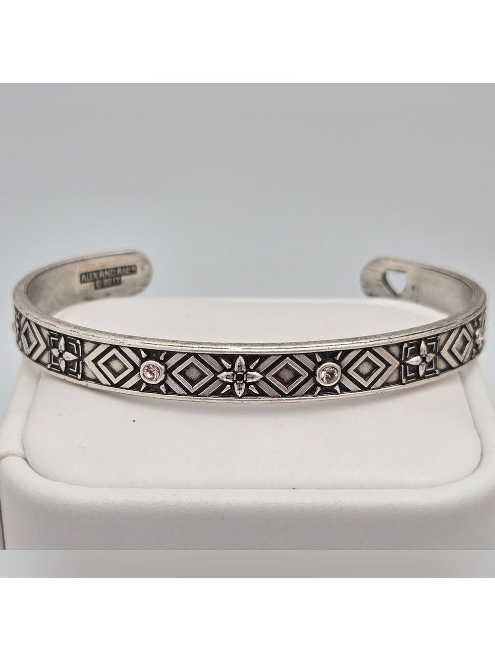 Healing Love Cuff Bracelet 2017 Silver Tone Designer Alex and Ani